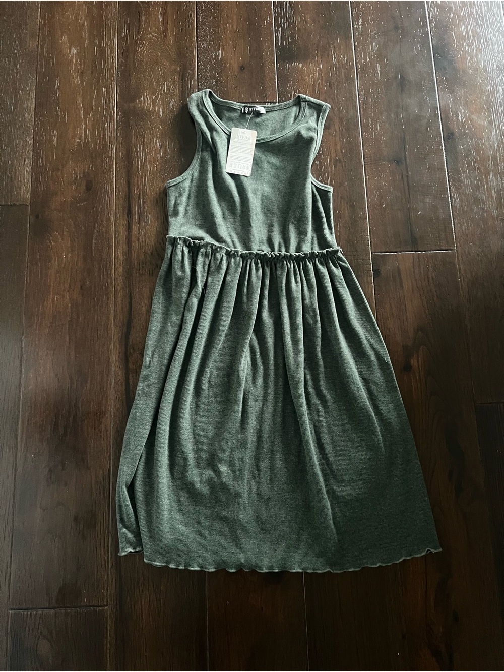 Ribbed high waist tank dress